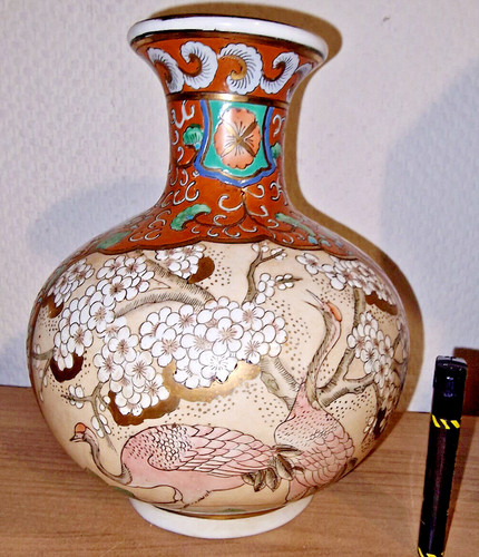 Chinesische vase kranich - chinesische,