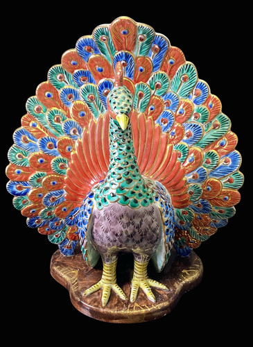 Prachtvoller kutani pfau 30cm - kutani,