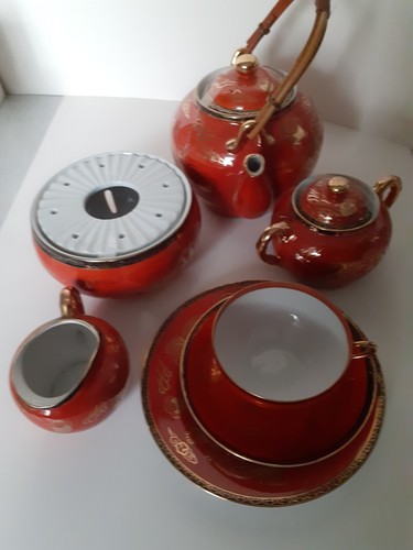 Teeservice porzellan china rot - teeservice,