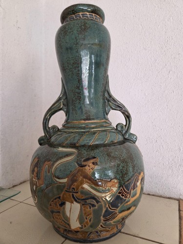 Zweihändige steingutvase vase - zweihändige,
